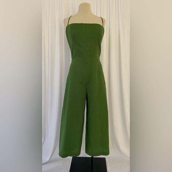 Reformation Pants - Reformation Green Linen Jumpsuit